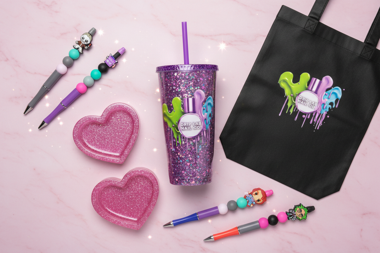 Drip Lab Branded Merchandise & Nail Station Accessories | Drip Lab