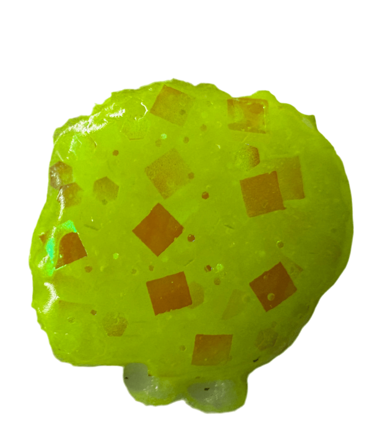 Neon Nail acrylics - Pool Party Collection bright green color with embedded glitter, ideal for creative nail designs.