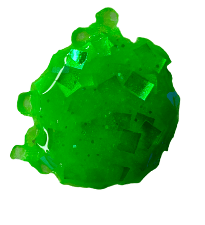 Neon Nail acrylics - vibrant green shade from Pool Party Collection.