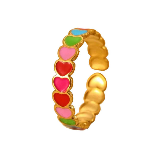 Multicolor Heart Band