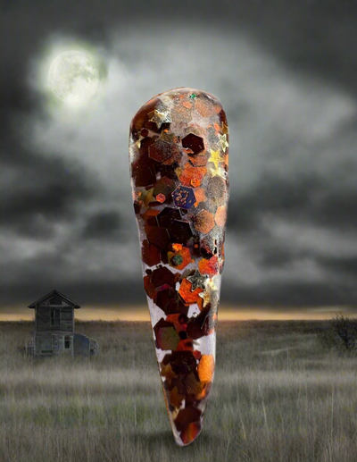 Haunted Hayride acrylic powder with glitter for Halloween-themed nail designs.