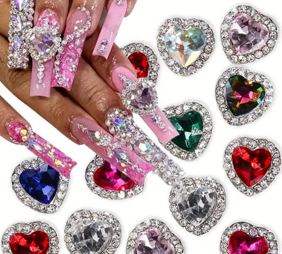 Heart shape stones with Rhinestones