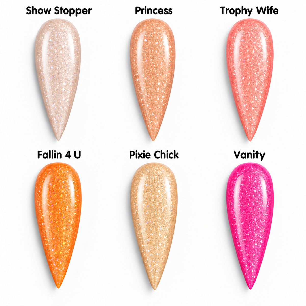 Shimmer Cover Acrylic Powder Collection – Vanity | 6 Shades