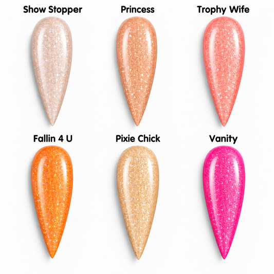 Shimmer Cover Acrylic Powder Collection – Vanity | 6 Shades