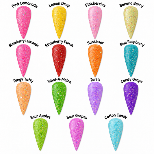 CandiCryliks Glitter Acrylic Powder Collection – 15 Shades