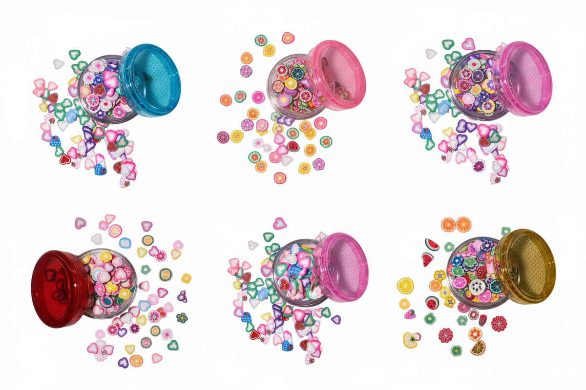 Fimo Clay Charms Flat Lay