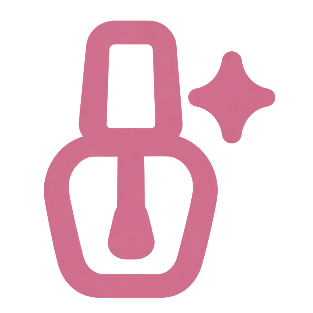 Softer rose-pink nail-art icon